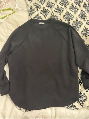 Women’s Black Long Sleeve Crewneck Tee - Everyday Essential